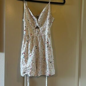 White Star Print Romper 2 Petite